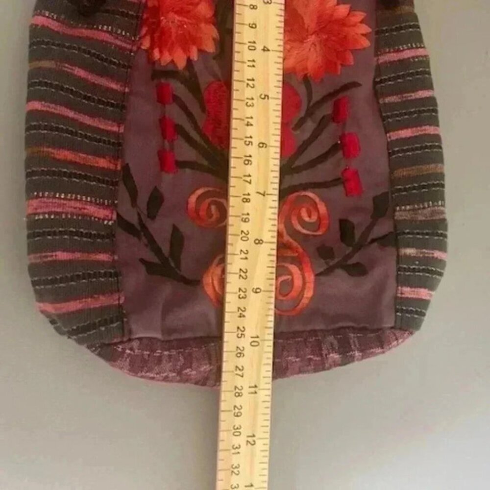 Womens Mexican Colorful Embroidery Mini Crossbody Bag Purse - Picture 9 of 9